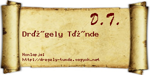 Drégely Tünde névjegykártya