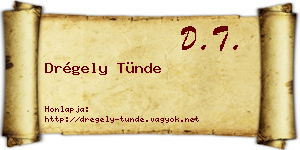 Drégely Tünde névjegykártya